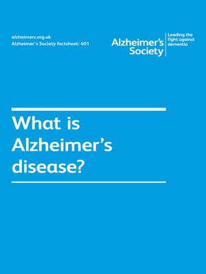 Alzheimer's Society factsheet 401 - ebook